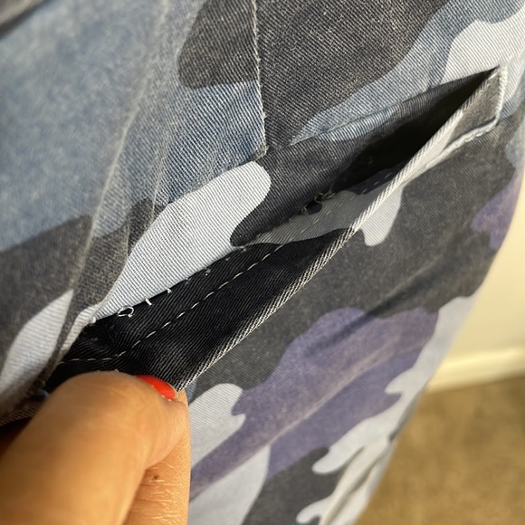 EUC Caslon Camo Crop Chinos in Blue Size 16 - Picture 6 of 6